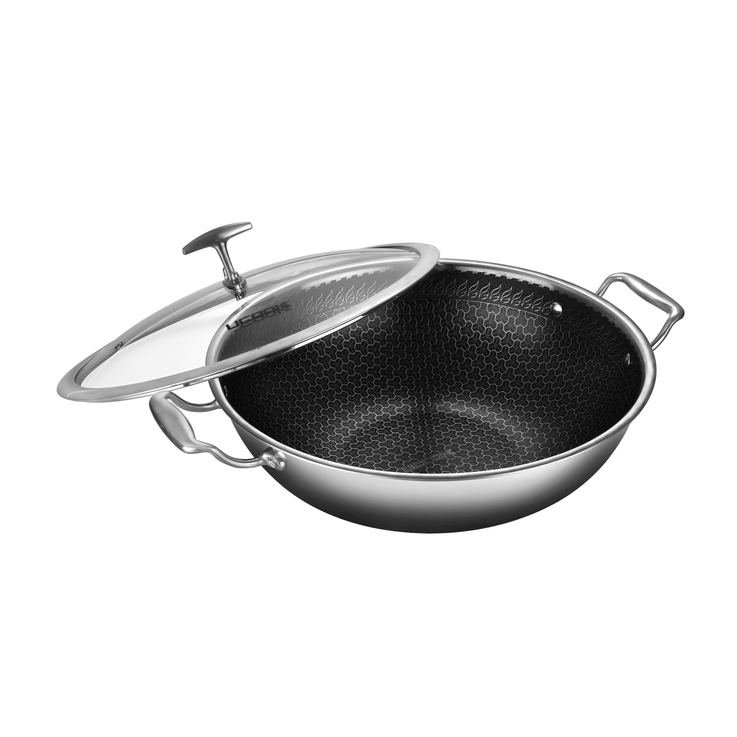 Cookware Premium- SS Triply NS Cookware with Special Etched finish Kadhai - 300 mm