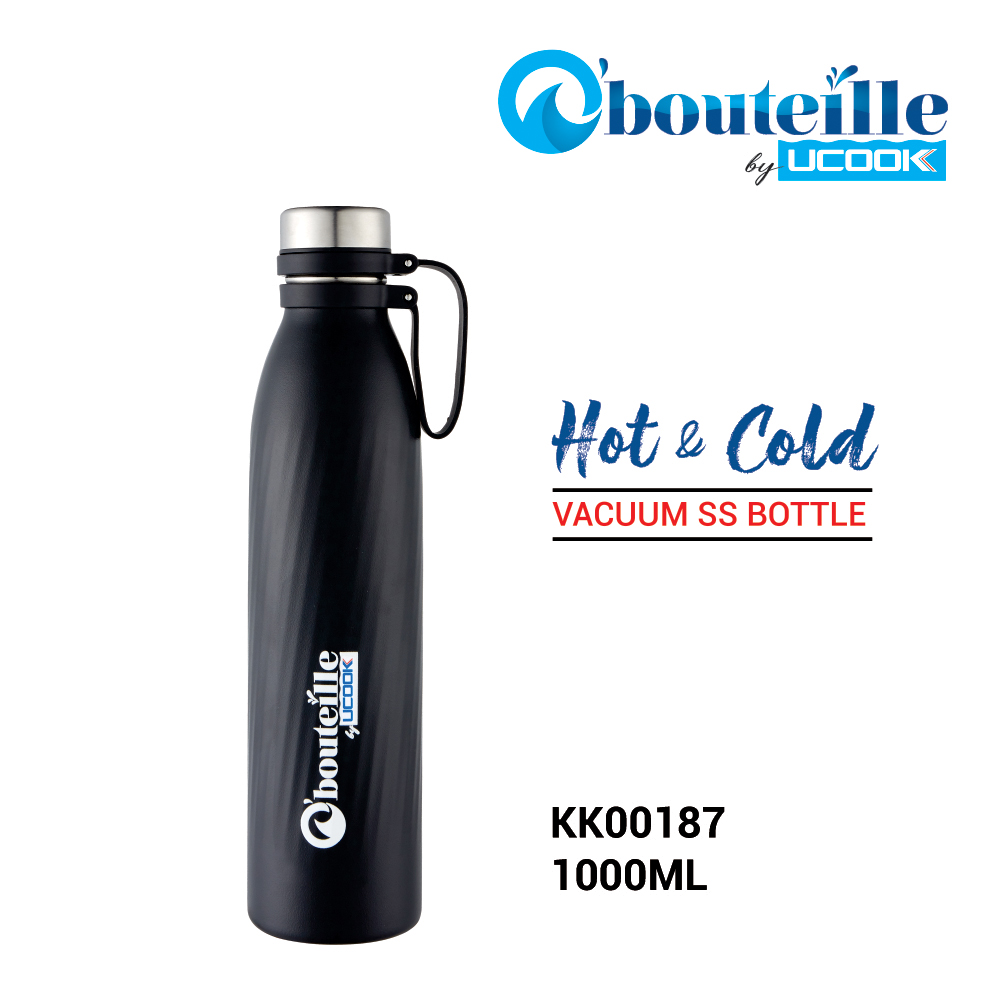 O'bouteille Vacuum Flask PP Black, 750 ml